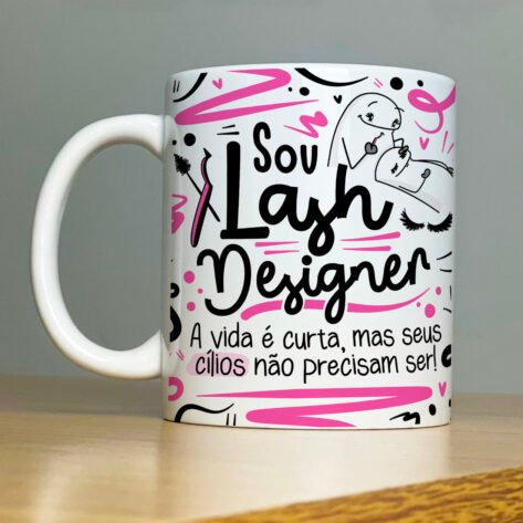 Canecas Flork Profissões lash design