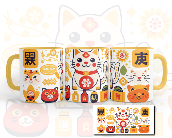 Caneca Personalizada Gato da Sorte Chinês