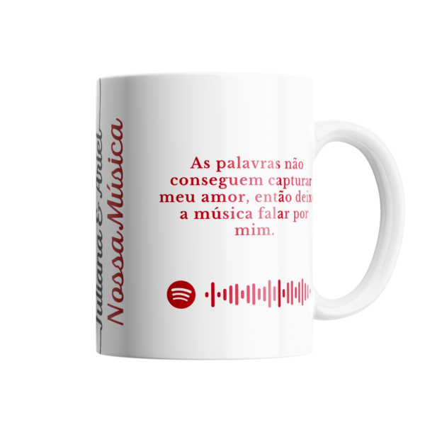 Caneca Personalizada com foto e musica - Image 2