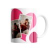 Caneca Dia dos Namorados Simples - Rosa e Vermelho