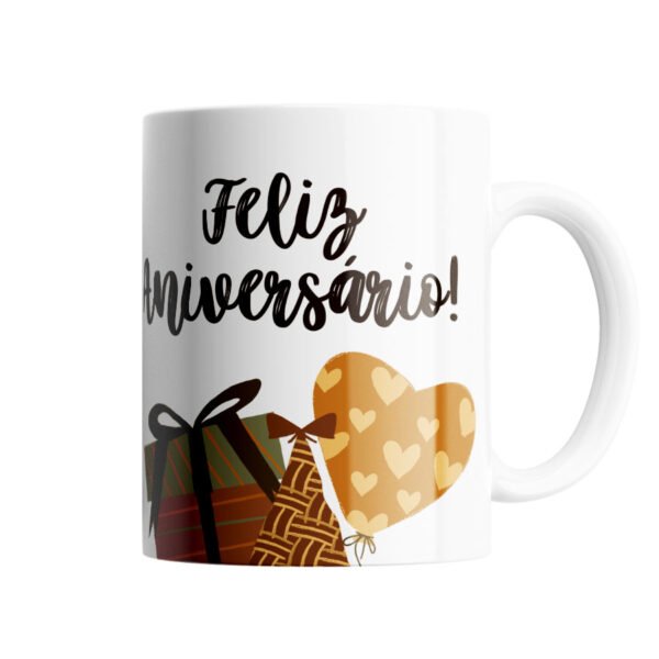 Caneca Panorâmica aniversário infantil polaroid e fotografia
