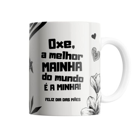 Caneca Personalizada xilogravura dia das mães