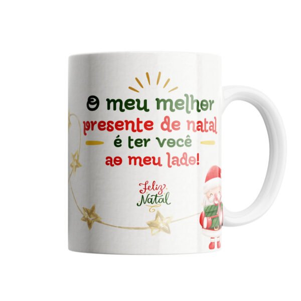 Caneca Personalizada de Natal com foto Verde e Vermelho