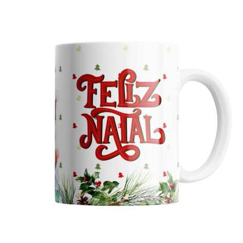 Caneca Personalizada de Natal com Fotos
