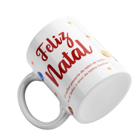 Caneca Personalizada Natal com foto Verde e Vermelho