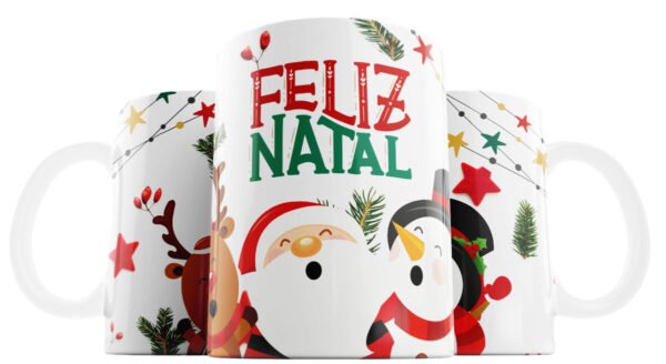 Caneca Personalizada de Natal Divertido Desenhos Natalinos - Image 3