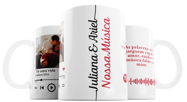 Caneca Personalizada com foto e musica - Image 3