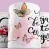 Caneca Letra Floral Personalizada - Josué 1:9 🌸☕✨ - Imagem 2