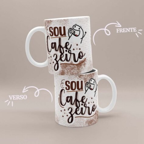 Caneca Flor Café