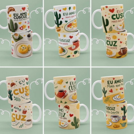Caneca Eu Amo Cuscuz Mais que Muita Gente