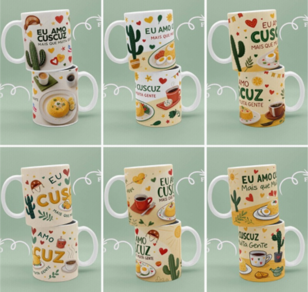Caneca Eu Amo Cuscuz Mais que Muita Gente